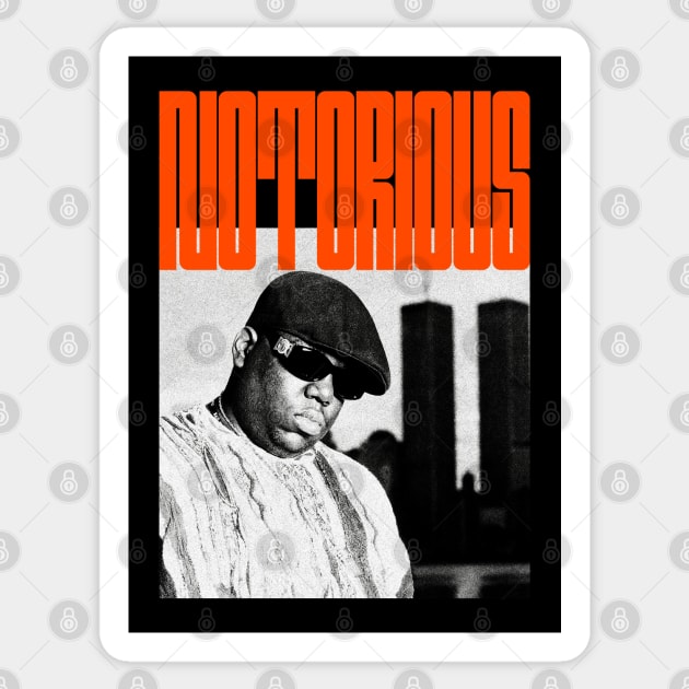 // Notorious \\ Retro Style 80s Sticker by Tina Rogers Arts